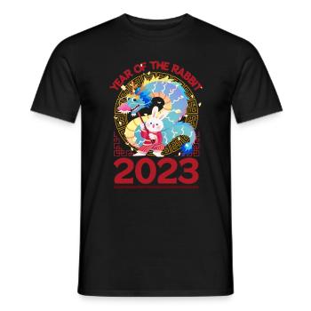 Chinesisches Neujahr, Drachentanz 2023 - Männer T-Shirt - Schwarz - Vorne - AI Model Male 178 light (178cm)
