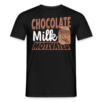 Chocolate Milk Motivated Cocoa Milk Milkshake - Männer T-Shirt - Schwarz - Vorne - AI Model Male 178 light (178cm)