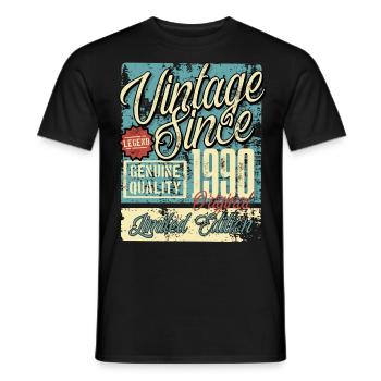 1990 Birthday vintage Retro Legend - Men's T-Shirt - black - Front - AI Model Male 178 light (178cm)
