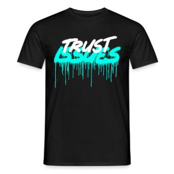 Trust Issues Trust Problem Quote Issue Spray - Men's T-Shirt - black - Front - AI Model Male 178 light (178cm)