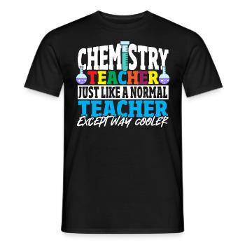 Professeur de chimie comme un professeur normal - T-shirt homme - noir - Devant - AI Model Male 178 light (178cm)