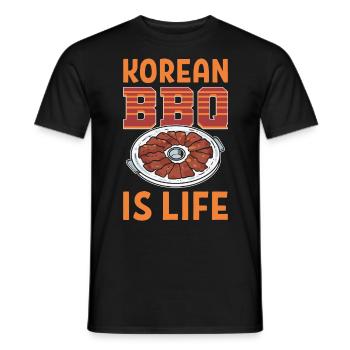 Korean BBQ Is Life Traditional Asian Cuisine KBBQ - Men's T-Shirt - black - Front - AI Model Male 178 light (178cm)