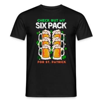 Check out my Six Pack it s delicious - Men's T-Shirt - black - Front - AI Model Male 178 light (178cm)