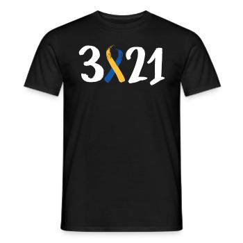 Down Syndrome Trisomy 21 Awareness - Men's T-Shirt - black - Front - AI Model Male 178 light (178cm)