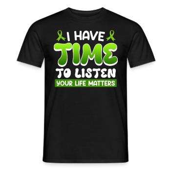 Mentale Gesundheit Dein Leben zählt Selbstachtung - Männer T-Shirt - Schwarz - Vorne - AI Model Male 178 light (178cm)