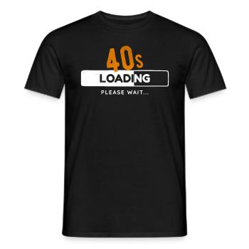 40e anniversaire Quarante ans 40s Chargement Bar Gaming - T-shirt homme - noir - Devant - AI Model Male 178 light (178cm)