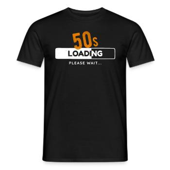 50e anniversaire Cinquante ans 50s Chargement Bar Gaming - T-shirt homme - noir - Devant - AI Model Male 178 light (178cm)