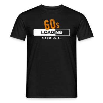 60th Birthday Sixty Years 60s Loading Bar Gaming - Men's T-Shirt - black - Front - AI Model Male 178 light (178cm)