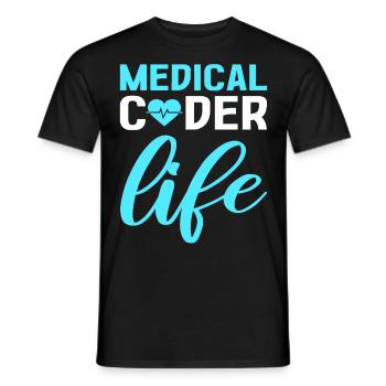 Codeur médical Vie Codeur clinique Codeur médical - T-shirt homme - noir - Devant - AI Model Male 178 light (178cm)