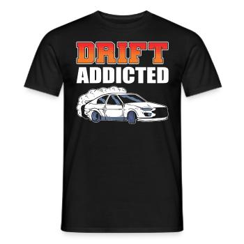 Course de voitures de drift accro à la dérive - T-shirt homme - noir - Devant - AI Model Male 178 light (178cm)