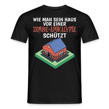 Lustiges Zombie Apokalypse Survival Meme - Männer T-Shirt - Schwarz - Vorne - AI Model Male 178 light (178cm)