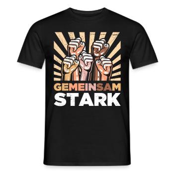 Inclusion, Strong Together, Compassion, Diversity - Men's T-Shirt - black - Front - AI Model Male 178 light (178cm)
