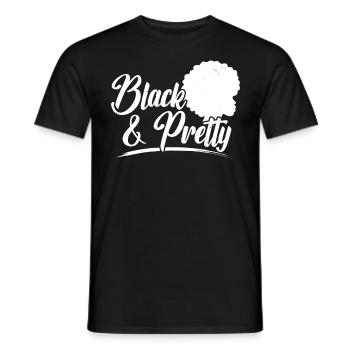 Black History Month Black & Pretty Afro Americans - Men's T-Shirt - black - Front - AI Model Male 178 light (178cm)