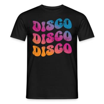 Disco Rétro - T-shirt homme - noir - Devant - AI Model Male 178 light (178cm)