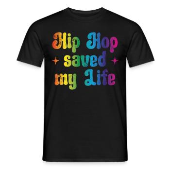 Le hip-hop m’a sauvé la vie - T-shirt homme - noir - Devant - AI Model Male 178 light (178cm)