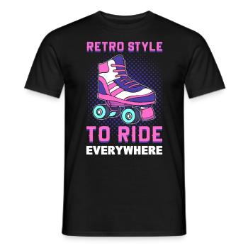 Rollschuhlaufen Roller-Derby Rollschuhfahren Sport - Männer T-Shirt - Schwarz - Vorne - AI Model Male 178 light (178cm)