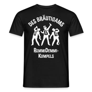 Des Bräutigams Remmidemmi-Kumpels (JGA Team / W) - Männer T-Shirt - Schwarz - Vorne - AI Model Male 178 light (178cm)