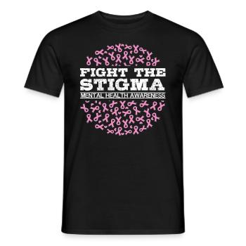 Combattre la stigmatisation Santé mentale - T-shirt homme - noir - Devant - AI Model Male 178 light (178cm)