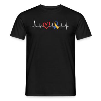 Down Syndrome Awareness Loop Variety and - Men's T-Shirt - black - Front - AI Model Male 178 light (178cm)
