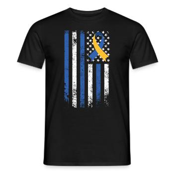 Down Syndrome Awareness Loop Variety and - Men's T-Shirt - black - Front - AI Model Male 178 light (178cm)