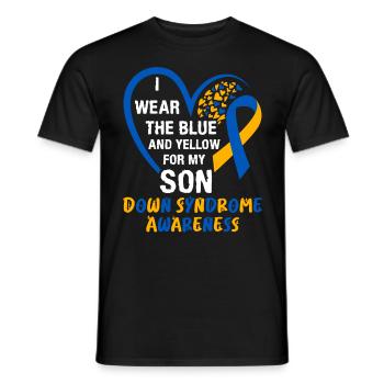 Down Syndrom Mom and Dad autistisches Kind - Männer T-Shirt - Schwarz - Vorne - AI Model Male 178 light (178cm)