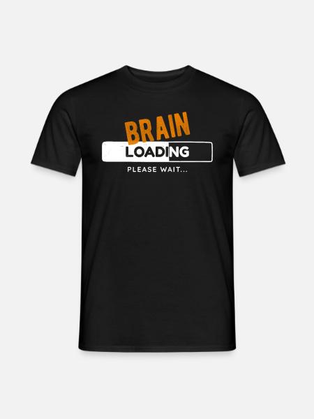 Brain Loading Bar Gaming Gamer - Men's T-Shirt - black