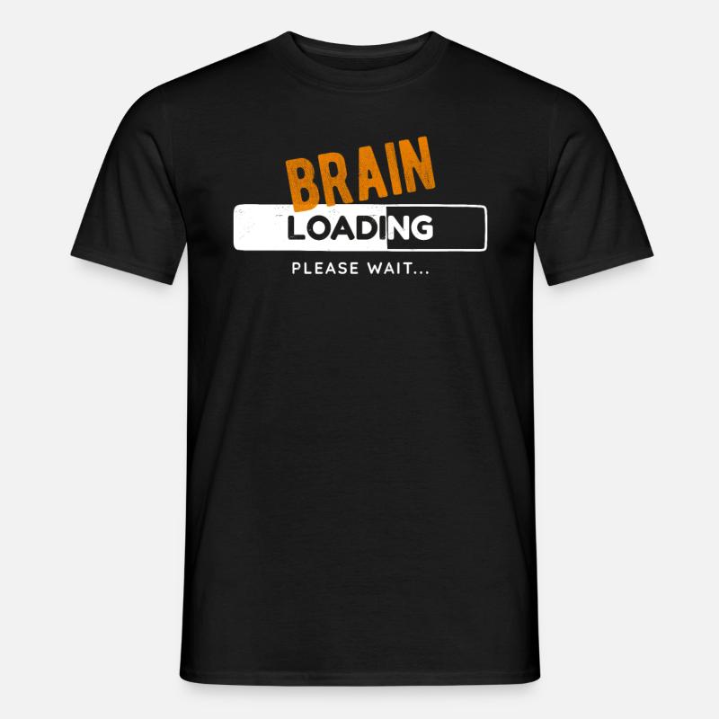 Brain Loading Ladebalken Gaming Zocker - Männer T-Shirt - Schwarz