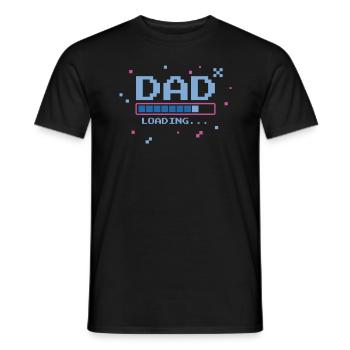 Dad Loading Gaming Loading Bar Gambler Father - Men's T-Shirt - black - Front - AI Model Male 178 light (178cm)