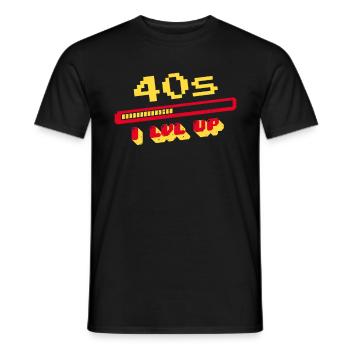 40e anniversaire 40s quarante ans de chargement de bar gaming - T-shirt homme - noir - Devant - AI Model Male 178 light (178cm)