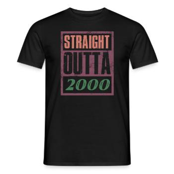 Millésime 2000 - T-shirt homme - noir - Devant - AI Model Male 178 light (178cm)