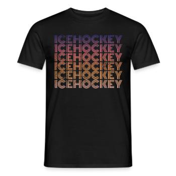 Hockey sur glace Hockey sur glace Vintage - T-shirt homme - noir - Devant - AI Model Male 178 light (178cm)