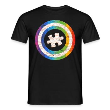Autism Diversity Autistic Consciousness - Men's T-Shirt - black - Front - AI Model Male 178 light (178cm)