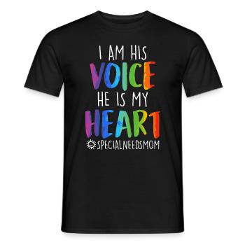 Inklusion Akzeptanz Mutter von benachteiligtem - Männer T-Shirt - Schwarz - Vorne - AI Model Male 178 light (178cm)