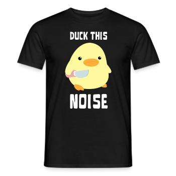 Duck This Noise - Canard au couteau Ente mit Messer - T-shirt homme - noir - Devant - AI Model Male 178 light (178cm)