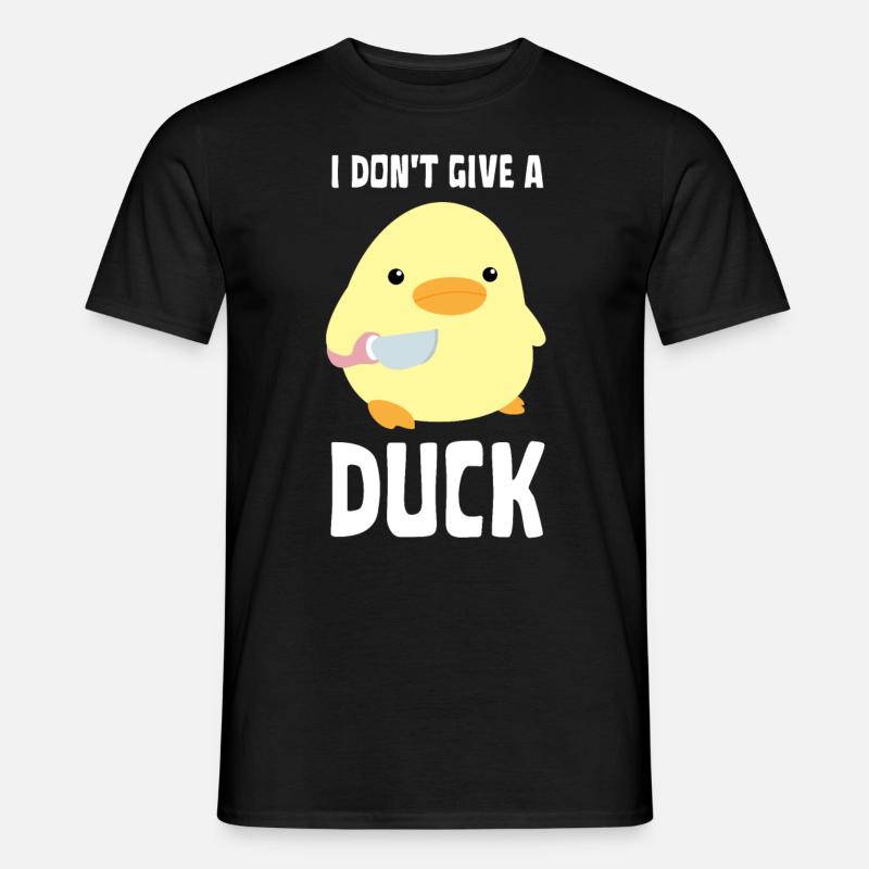 I Don't Give A Duck - Funny Duck with knife Meme - Männer T-Shirt - Schwarz