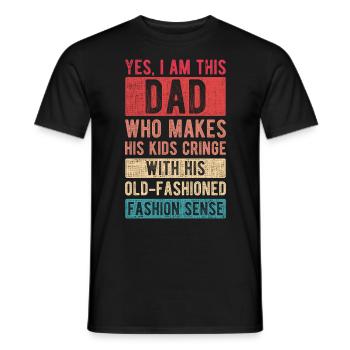 I Am This Dad Fashion Sense Father's Day Dad Gift - Men's T-Shirt - black - Front - AI Model Male 178 light (178cm)