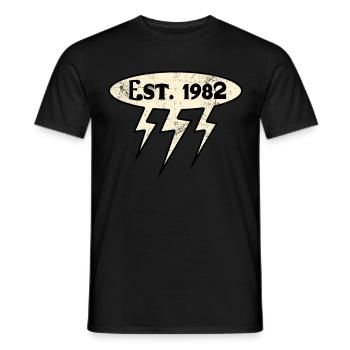 Millésime 1982 - T-shirt homme - noir - Devant - AI Model Male 178 light (178cm)