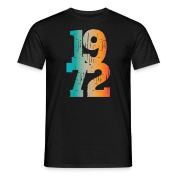 Millésime 1972 - T-shirt homme - noir - Devant - AI Model Male 178 light (178cm)