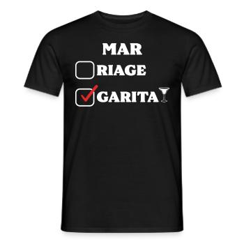 Marriage Margarita Margaritas Cocktail Drink - Männer T-Shirt - Schwarz - Vorne - AI Model Male 178 light (178cm)