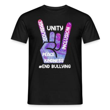 Stop Bullying Awareness und Solidarität für - Männer T-Shirt - Schwarz - Vorne - AI Model Male 178 light (178cm)