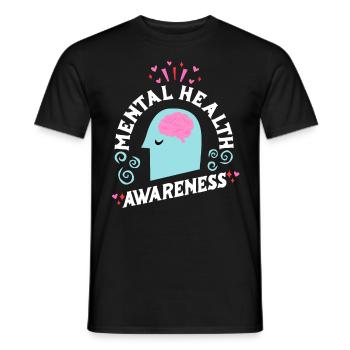 Mentale Gesundheit Selbstachtung Awareness Mental - Männer T-Shirt - Schwarz - Vorne - AI Model Male 178 light (178cm)