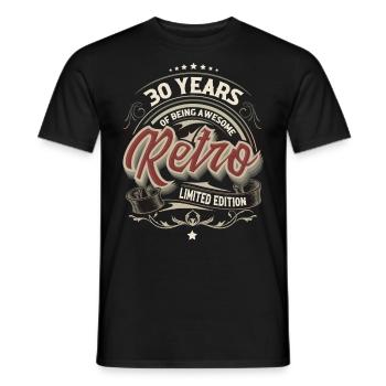 30th Birthday Retro Vintage d’être génial - T-shirt homme - noir - Devant - AI Model Male 178 light (178cm)
