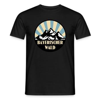 Bayrischer Wald - Männer T-Shirt - Schwarz - Vorne - AI Model Male 178 light (178cm)