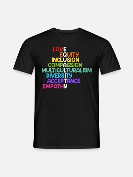 Inklusion Mitgefühl Menschen mit Behinderung - Männer T-Shirt - Schwarz