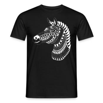 Maori Zebra Kopf - Männer T-Shirt - Schwarz - Vorne - AI Model Male 178 light (178cm)