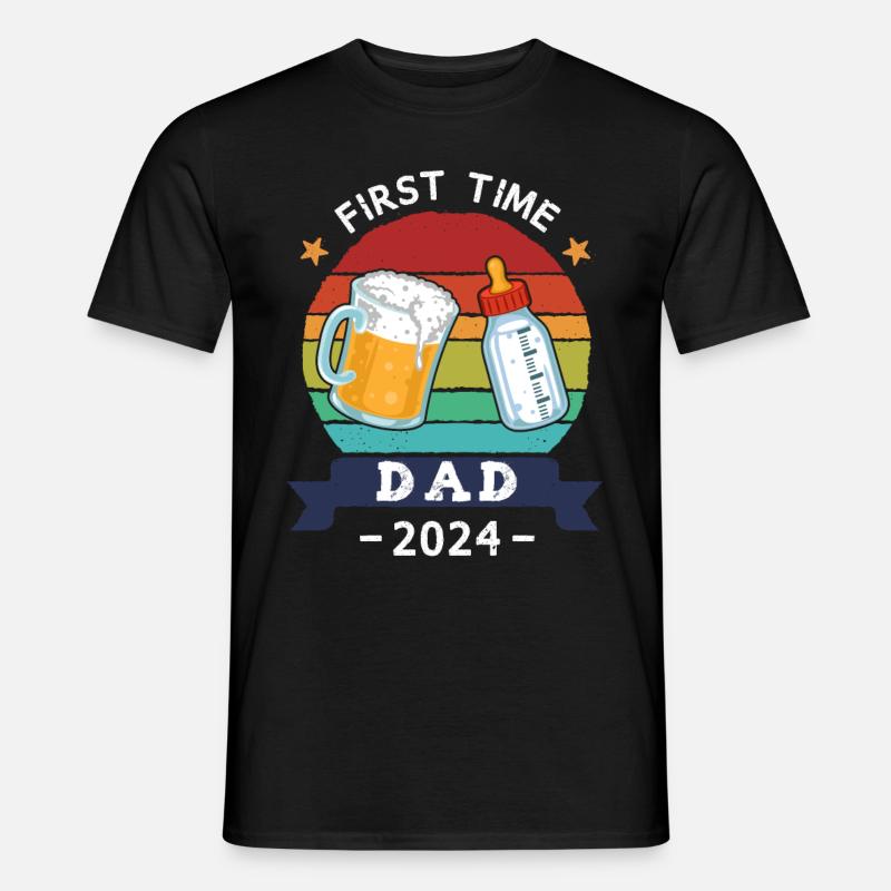 First Time Dad 2024 - Men's T-Shirt - black