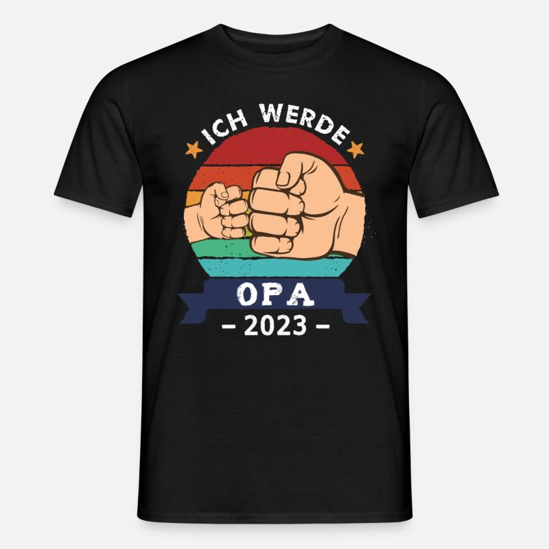 Ich werde Opa 2023 - Männer T-Shirt - Schwarz