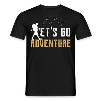 Hiking Adventures - Men's T-Shirt - black - Front - AI Model Male 178 light (178cm)