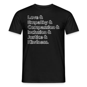 Inklusion Akzeptanz handicap Solidarität - Männer T-Shirt - Schwarz - Vorne - AI Model Male 178 light (178cm)