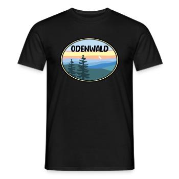 Odenwald - Männer T-Shirt - Schwarz - Vorne - AI Model Male 178 light (178cm)